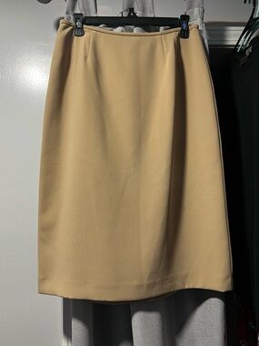 Le Suit Tan Pencil Skirt